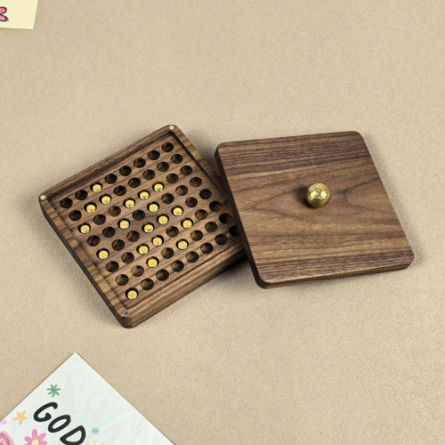 小金豆专用收纳盒存金条盒子黄金收藏盒攒金转运珠黑胡桃木盒定制