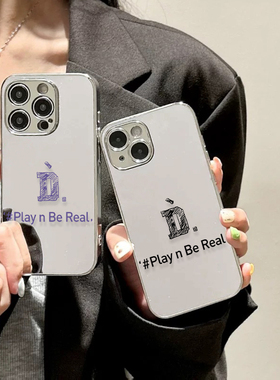 兄棣伙D.DESIRABLE适用苹果16promax手机壳iqoo13明星潮牌应援小米15小仙女补妆镜reno12华为P70情侣电镀壳