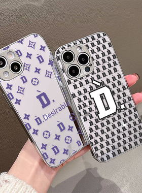 兄棣伙D.DESIRABLE适用苹果16promax手机壳iqoo13个性老花联名小米15闺蜜仙女补妆镜reno12华为P70潮男电镀壳