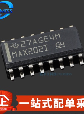 原装 MAX202IDR SOP-16 线路驱动RS-232收发器 120Kbps 4.5V~5.5V