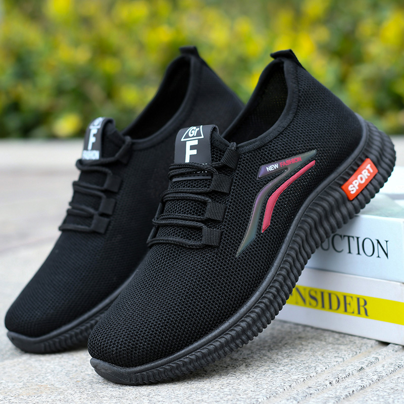 春秋老北京布鞋女软底防滑妈妈鞋透气网面运动鞋女士厨房工作单鞋