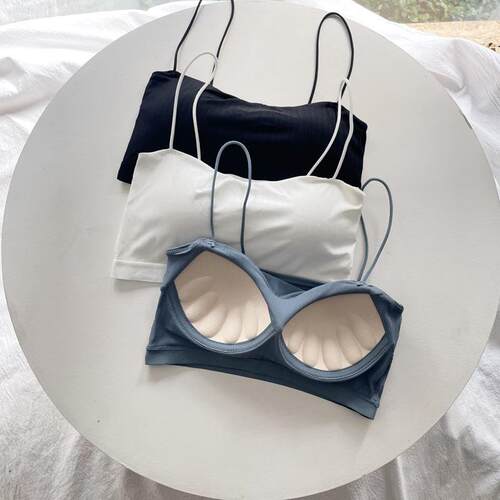 内衣女冰丝夏季薄款无痕美背吊带防走光小吊带小背心内衣