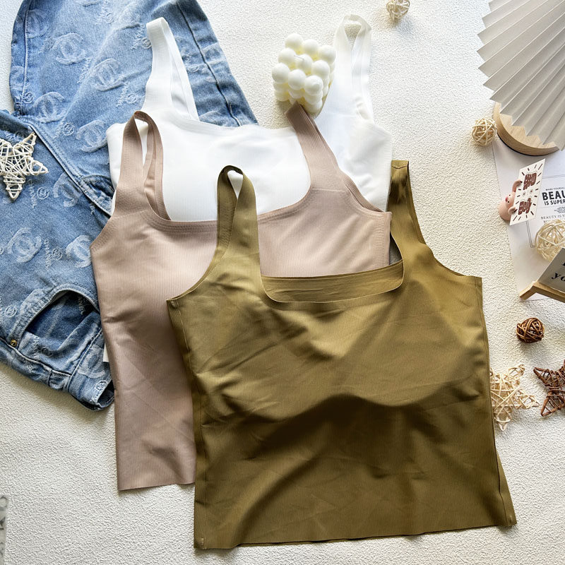 冰丝裹胸细肩带白色黑色抹胸防走光打底内搭小吊带小背心夏季薄款