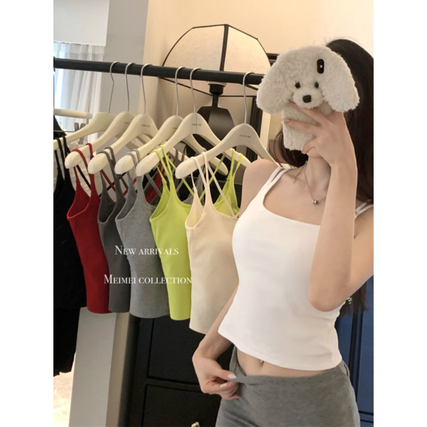 带胸垫吊带背心女西装内搭冬季美背文胸一体短款修身外穿打底上衣