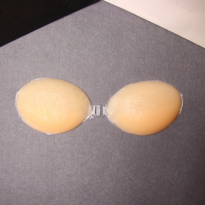 无肩带硅胶隐形文胸胸贴新娘婚纱聚拢小胸加厚游泳乳贴比基尼神器