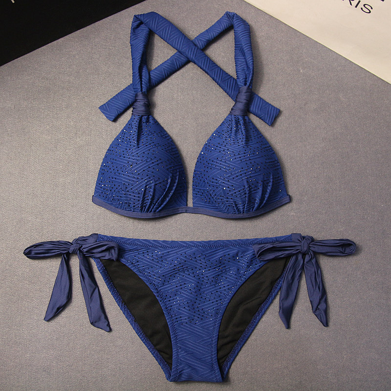 比基尼泳衣女2025新款大小胸聚拢性感三点式挂脖海边游泳衣泡温泉,运动/瑜伽/健身/球迷用品,比基尼,淘宝优惠券,粉丝福利购,淘宝优惠卷