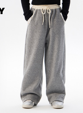 女童一体绒裤子2025冬季新款儿童裤子加绒卫裤亲子装加厚保暖长裤