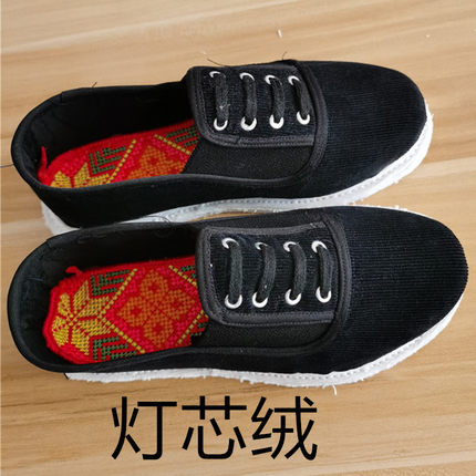 春季老北京布鞋男千层底爸爸中老年黑防臭透气休闲开车纯手工布鞋