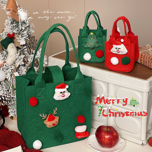 圣诞节礼物袋平安夜苹果袋礼品袋平安果包装盒手提糖果袋子儿童
