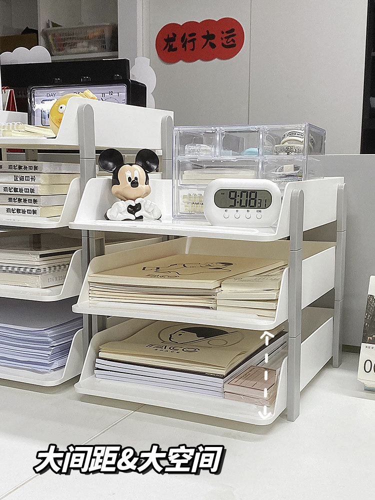 다층 파일 보관함 사무실 데스크탑 보관함 정보 파일 프레임 책장 보관함 폴더 보관함