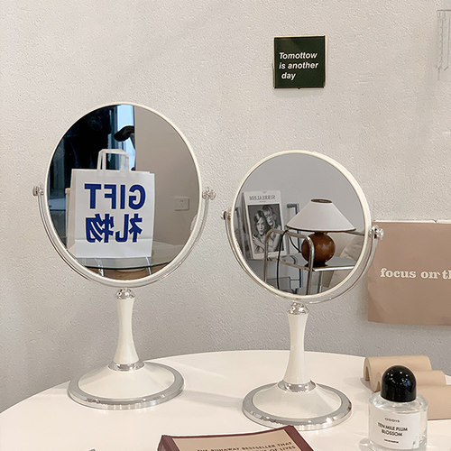 网红ins双面化妆镜台式可立小型