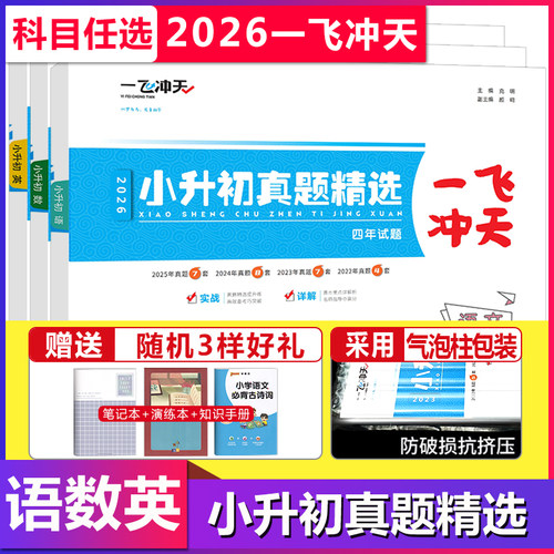 【科目任选】天津专用2026版一飞冲天小升初真题精选语文数学英语全套小升初真题卷历年毕业升学考试六升七试卷小学升初中复习资料 - 封面