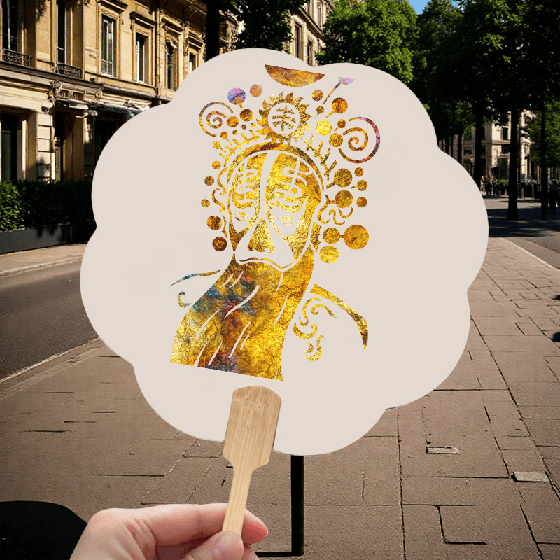 非遗烧箔画团扇手工材料包