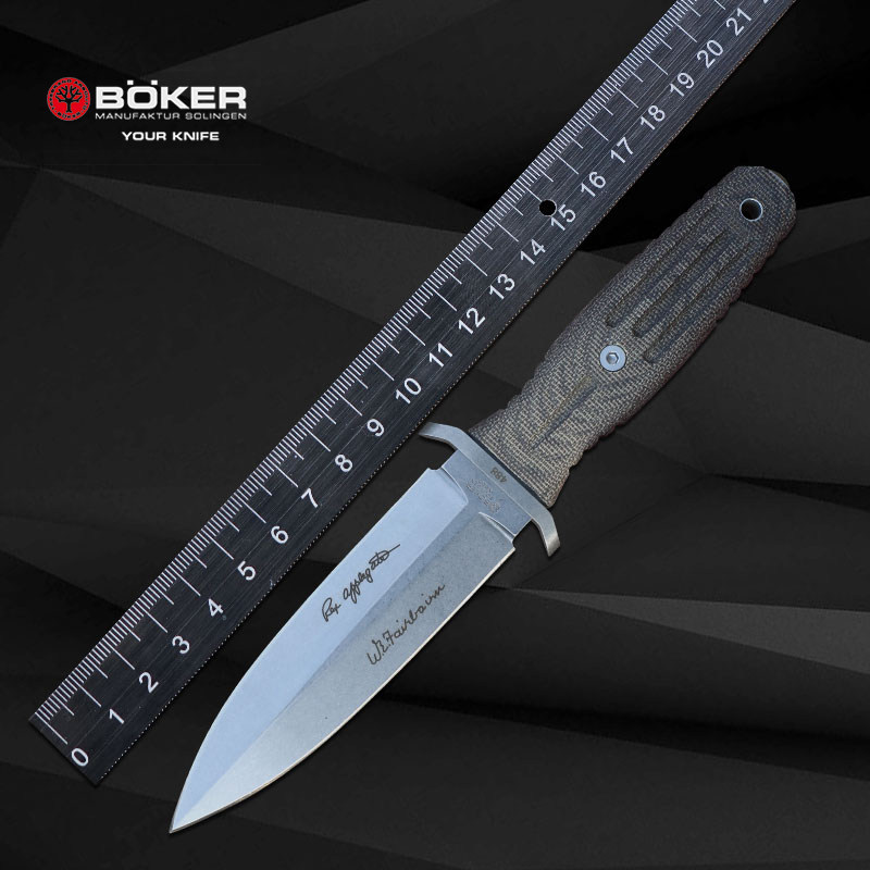 德国boker博克阿普盖特a-f 4.5多功能户外直刀随身便携防身工具刀