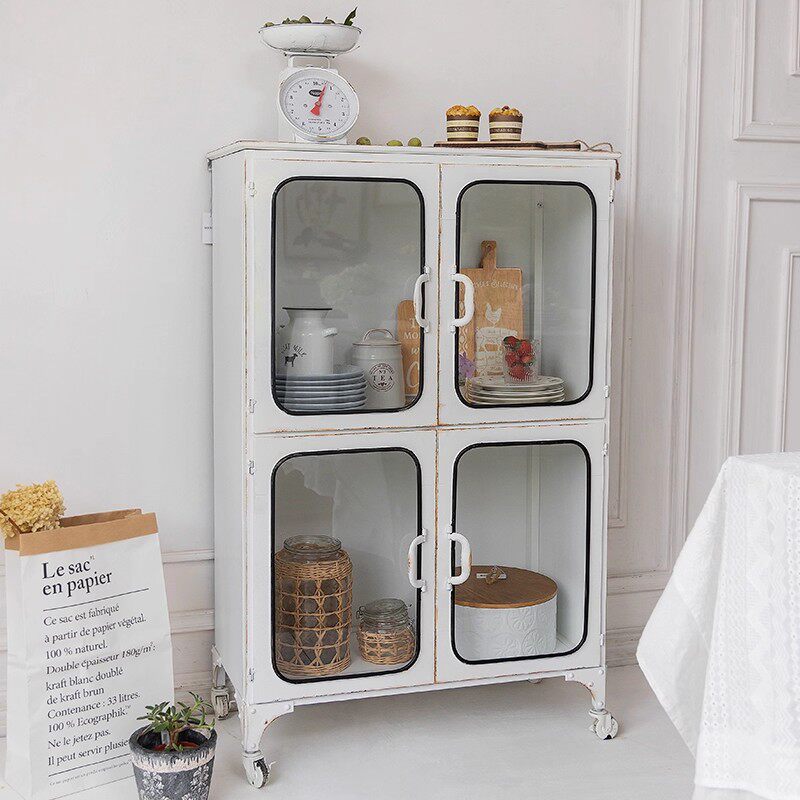 美式复古铁艺四门柜装饰品客厅书房民宿花园创意家具,家居饰品,落地摆件,淘宝优惠券,粉丝福利购,淘宝优惠卷