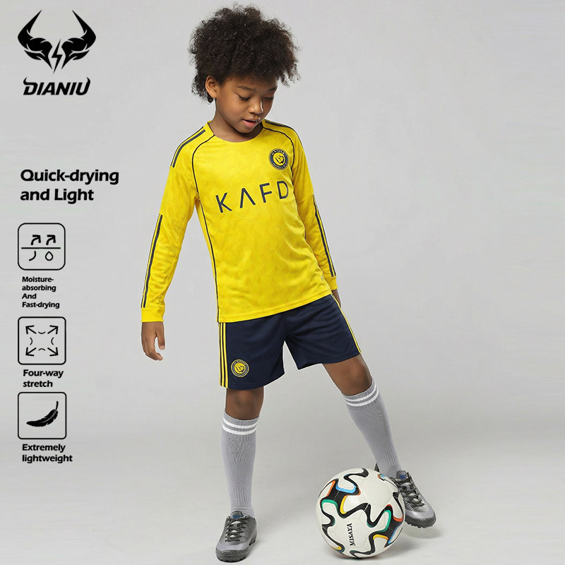 大巴黎利亚德皇马德国长袖球衣儿童足球训练队服套装男款成人定制