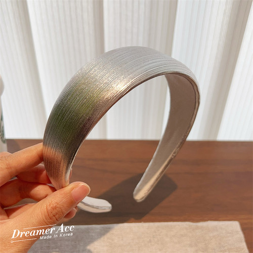 韩国进口拉丝银色亮面海绵宽发箍女款头箍压发女高级感洋气时尚