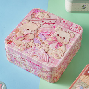 原创新款立体浮雕礼物盒梨膏糖铁盒网红巧克力包装盒大白兔奶糖盒