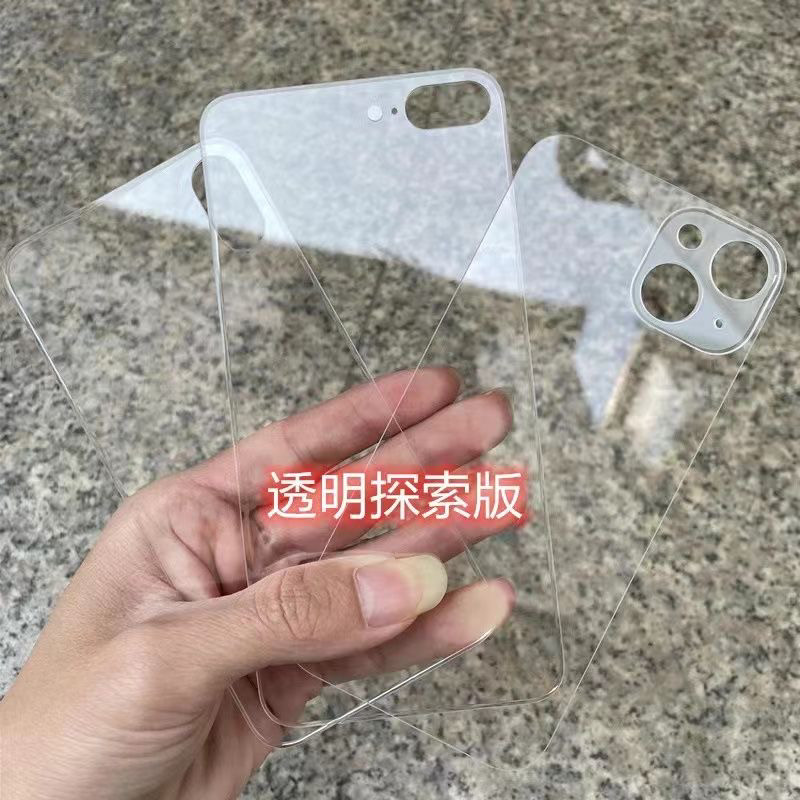 适用苹果X后盖玻璃iphone8 11xr12 13ProMax手机后盖免拆透明后壳