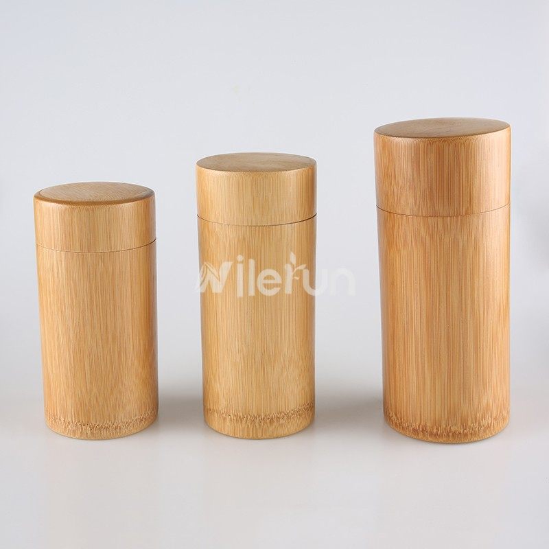 原竹筒罐子茶叶咖啡多功能包装抗摔眼镜盒便携式密封圆桶竹盒子