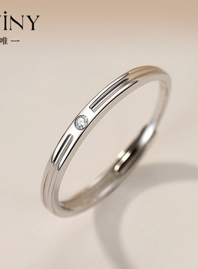 Winy925银戒指女ins学生冷淡风高级感女款网红爆款潮酷辣妹不掉色