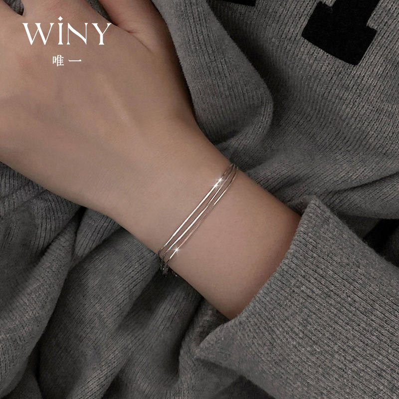 纯银手链Winy送女友闺蜜简约