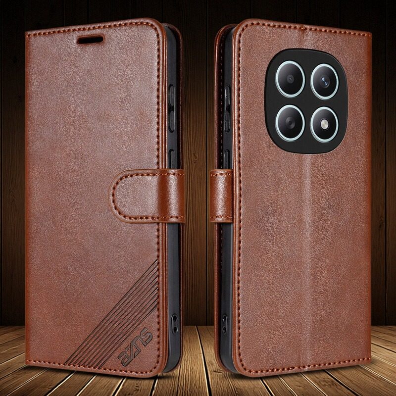 适用红米Note15手机壳翻盖式防摔全包皮套可插卡钱包款式保护套软胶男女时尚软胶简约皮夹