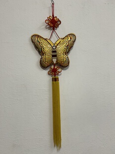 刺绣蝴蝶挂件绣亮片蝴蝶摆件装饰用品过新年乔迁新居过大年家装品