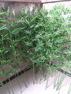 吴江宿迁盐城市高仿真细竹子1.5米手感竹叶真竹竿假竹叶装饰竹子