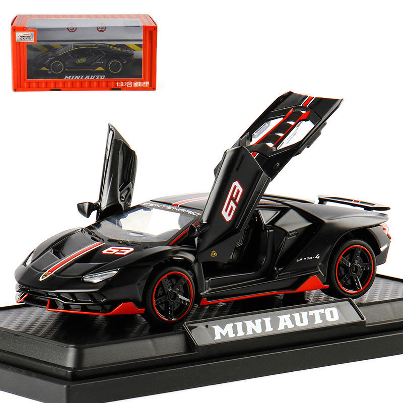 建元1:32跑车LP770合金车模型声光儿童玩具火车/摩托/汽车模型
