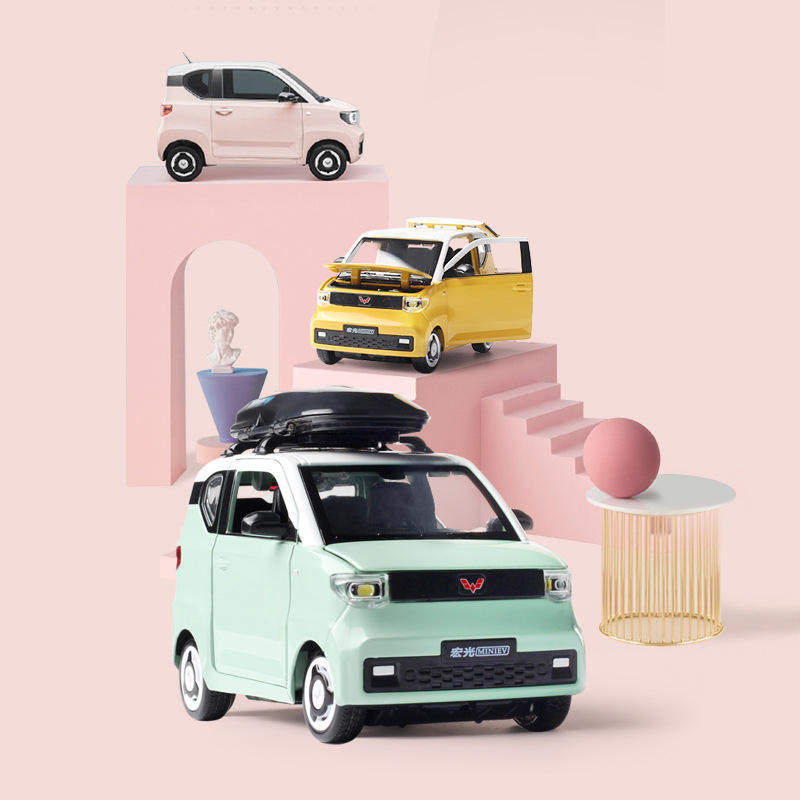 新款合金模型儿童玩具汽车1:24五菱宏光MINI EV四开门声光Q版盒装,模玩/动漫/周边/娃圈三坑/桌游,火车/摩托/汽车模型,淘宝优惠券,粉丝福利购,淘宝优惠卷