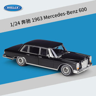 新款 威利1:24奔驰1963Mercedes Benz 600 仿真合金成品汽车模型