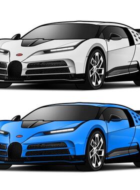 合金汽车模型1:32布加迪EB110白龙Centodieci声光转向避震开门