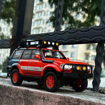 新款 车致1/24丰田兰德酷路泽LC80合金汽车模型改装版越野车声光