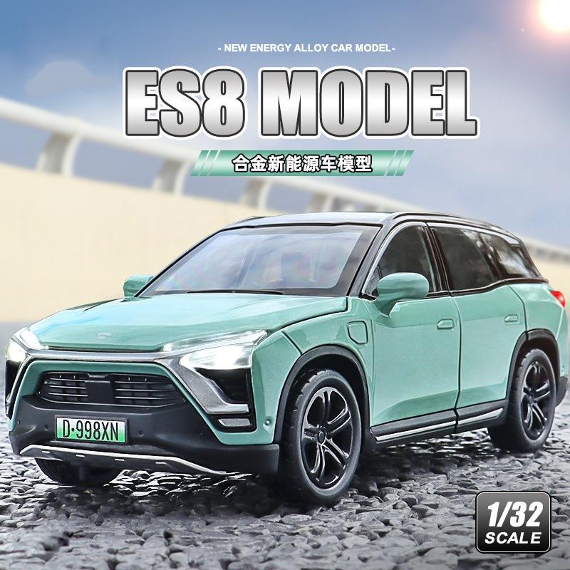 新款1:32未来ES8合金车模型仿真新能源电动SUV摆件儿童玩具小汽车