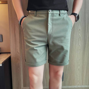 男装 轻熟风休闲五分裤 五分中裤 短裤 西裤 薄款 修身 2025夏季 青年大码