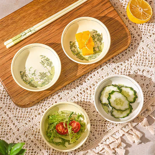 铃兰花系列陶瓷釉中彩味碟蘸料碟特别好看的盘子家用醋碟料碟