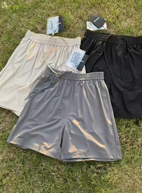 【KEBUSI】凉感轻薄短裤2.0暗格纹五分裤纯色休闲百搭男#K009