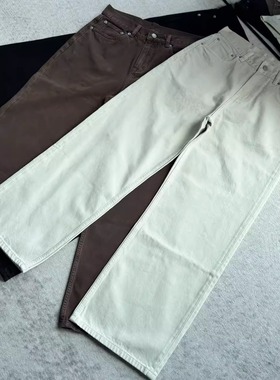 【KEBUSI】必入素牛2.0活性植物染A字宽松直筒百搭牛仔裤#K014