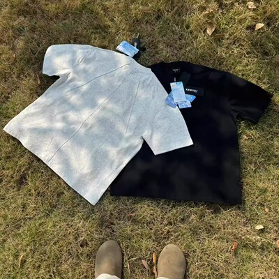 【KEBUSI】解构索罗娜2.0凉感boxy切割设计cleanfit短袖#Y019