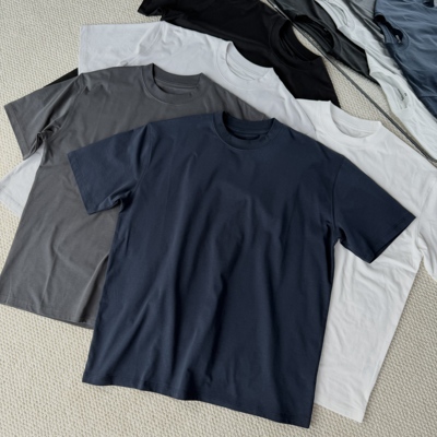 【KEBUSI】必入40支莫代尔sorona凉感软糯小领口boxy短袖男#Y036