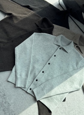 【KEBUSI】必入花纱羊毛混纺开衫毛衣外套boxy慵懒百搭男女#Y030