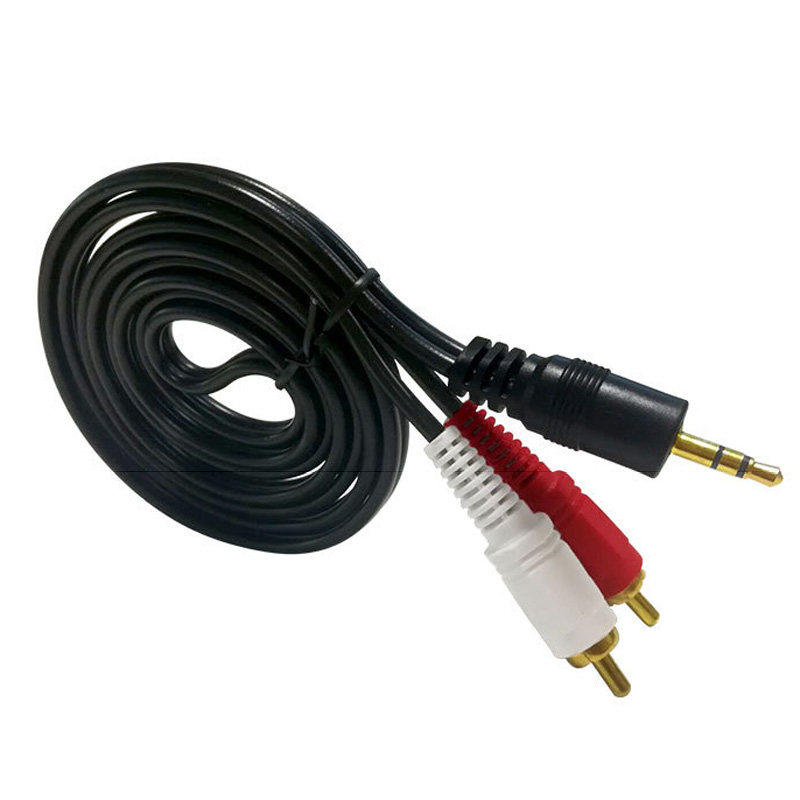 全铜一分二3.5mm转双莲花音频线电脑电视手机攻放音箱音响连接线