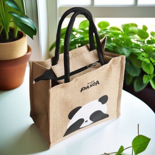 帆布包包百搭女士托特包麻布手提包购物袋大容量拉链款单肩斜挎包