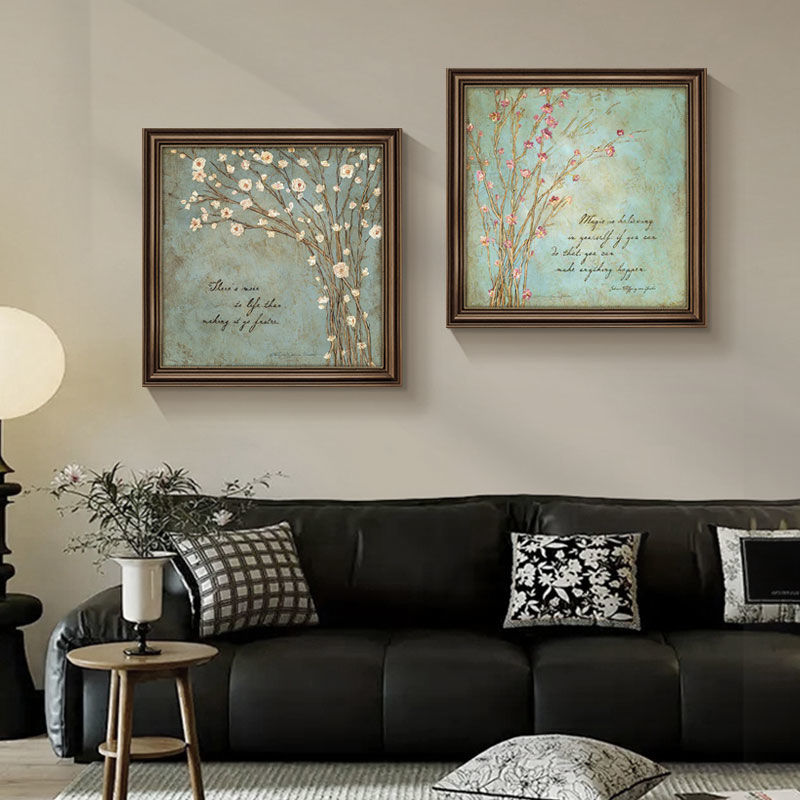 法式复古玄关装饰画小众艺术客厅