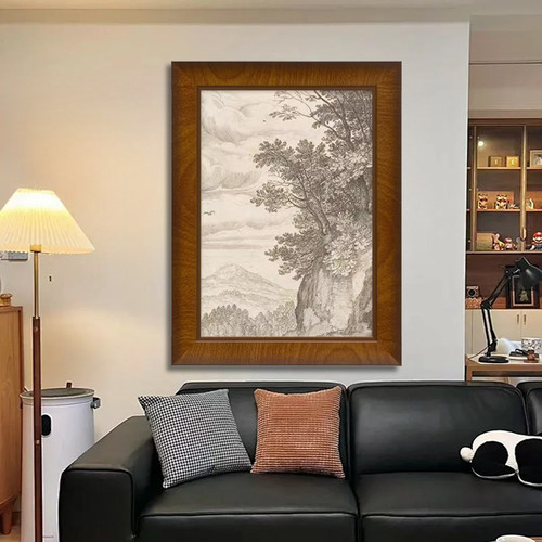 中古风客厅装饰画玄关走廊沙发