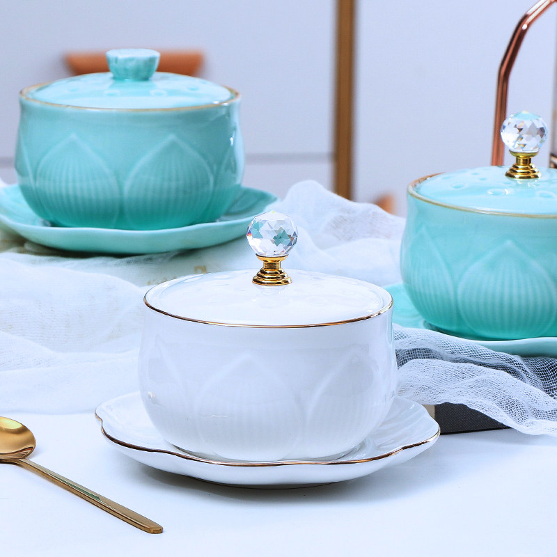 hotel Bird's Nest tableware Watertight ceramics Hashima Tonic Soup cup Dessert With cover Phnom Penh White Stew pot Soup potin the Tableware , Tableware , Bowl  category - from Buy2taobao.com to provide professional Taobao agent buy service
