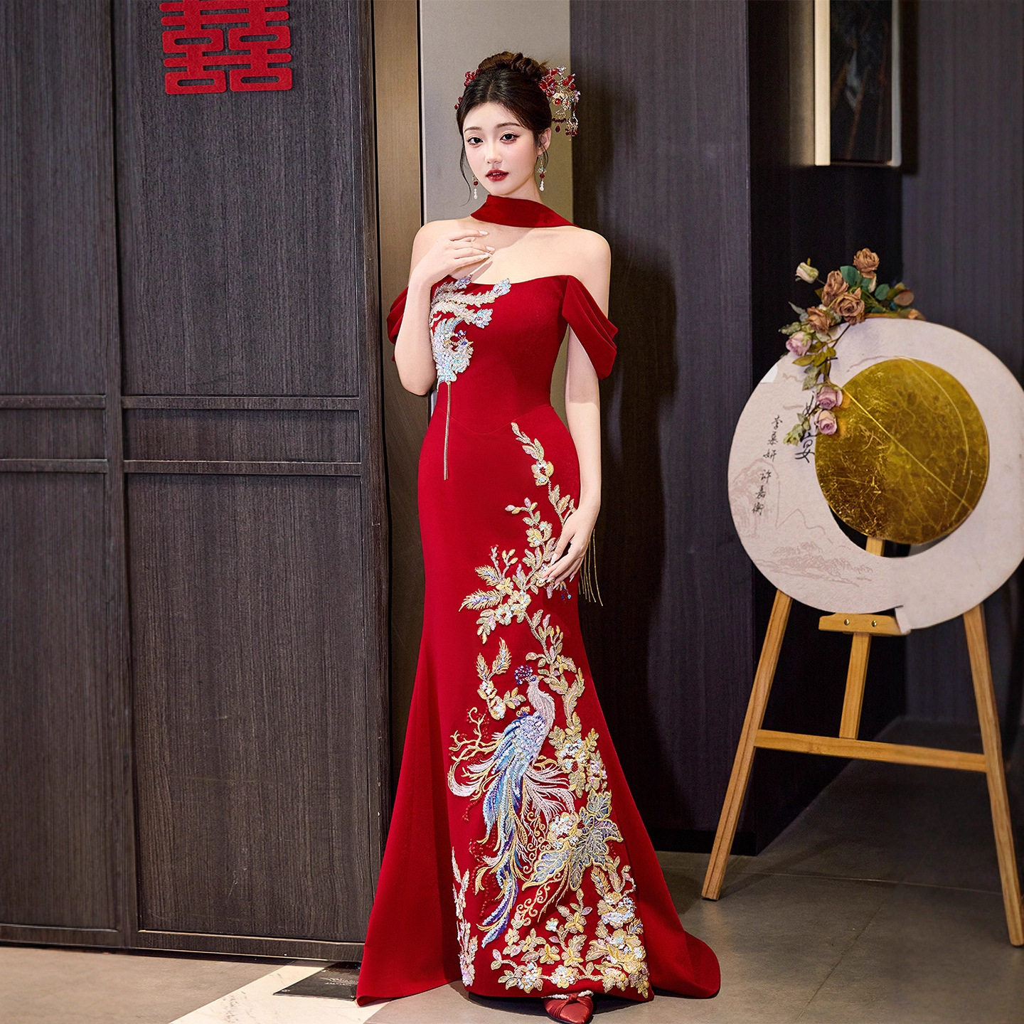 新中式绝美新娘敬酒服2026新款结婚嫁衣订婚礼服轻奢款晨袍回门服