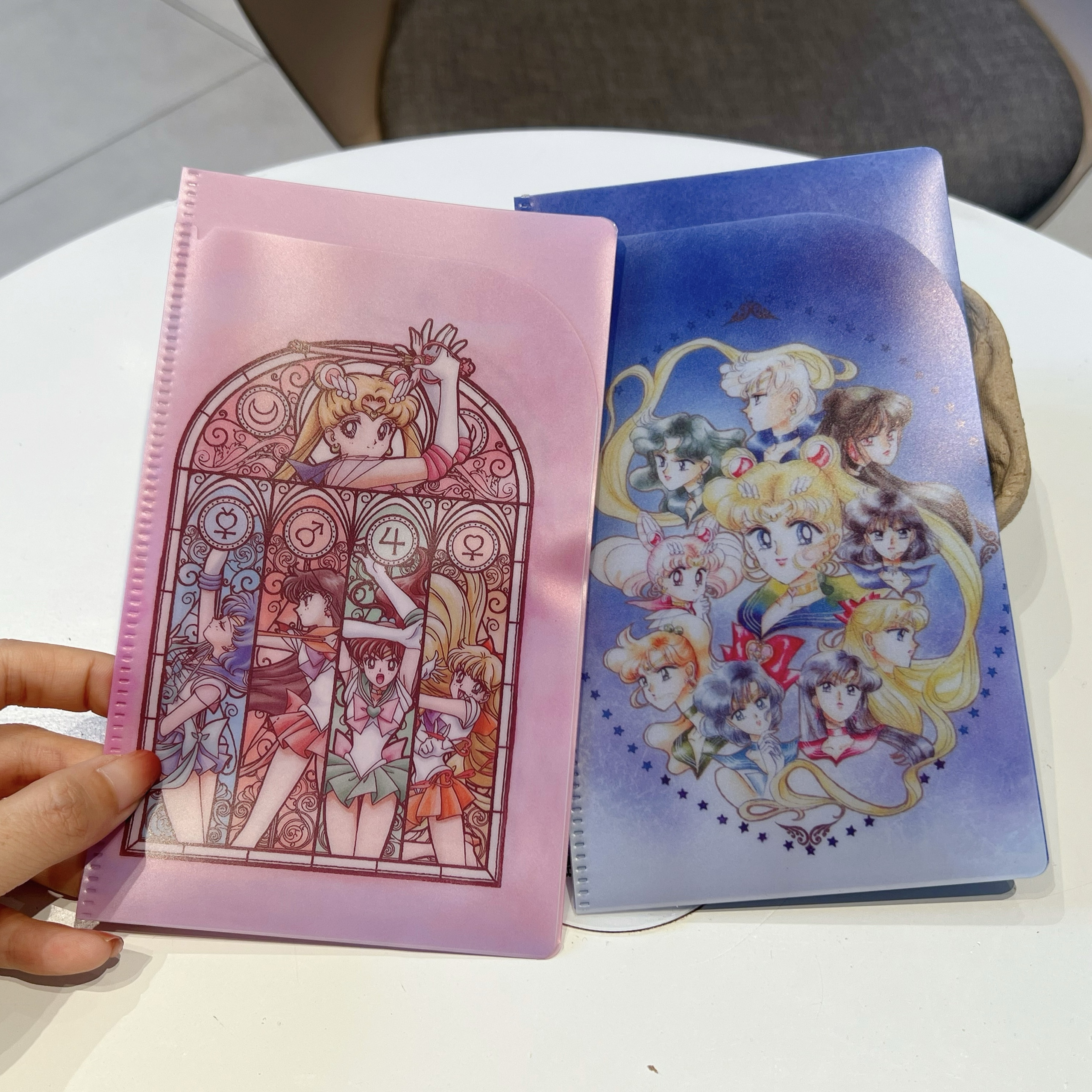 美少女信封式外出随身便携抗菌口罩暂存夹收纳文件夹票据保存票夹