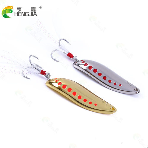 阿穗HENGJIA/亨嘉 新款路亚亮片 水蛭远投翘嘴纹金属假饵鱼饵批发